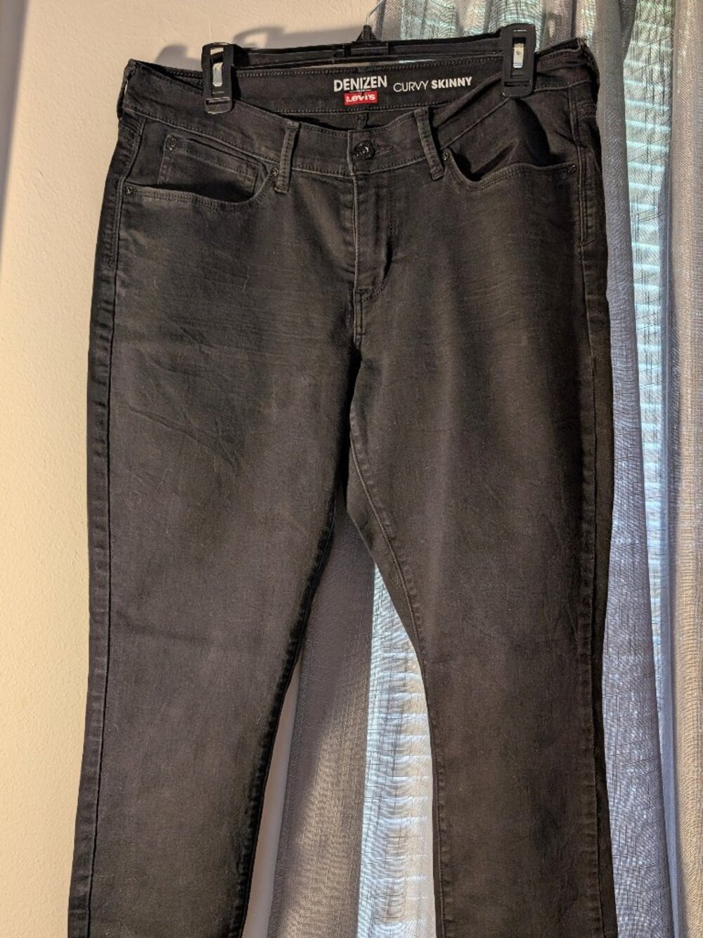 Levi's Denizen Curvy Skinny Black Jeans Size 16M W33 L32